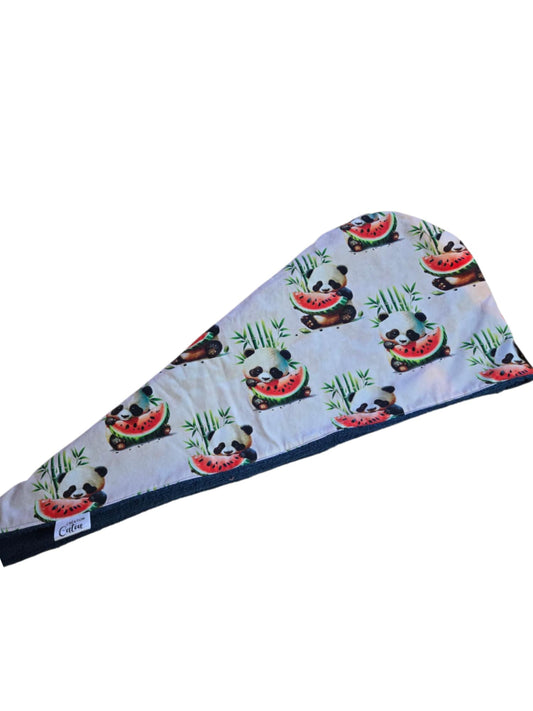Serviette à cheveux Panda