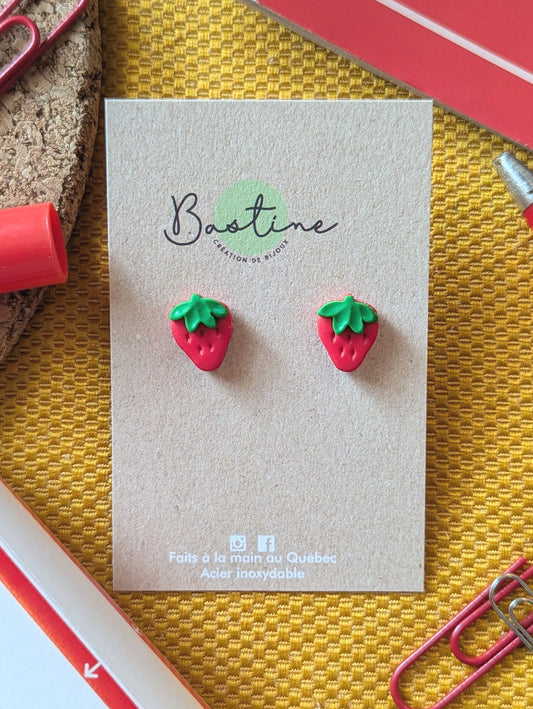 Boucles d'oreilles - Fraise