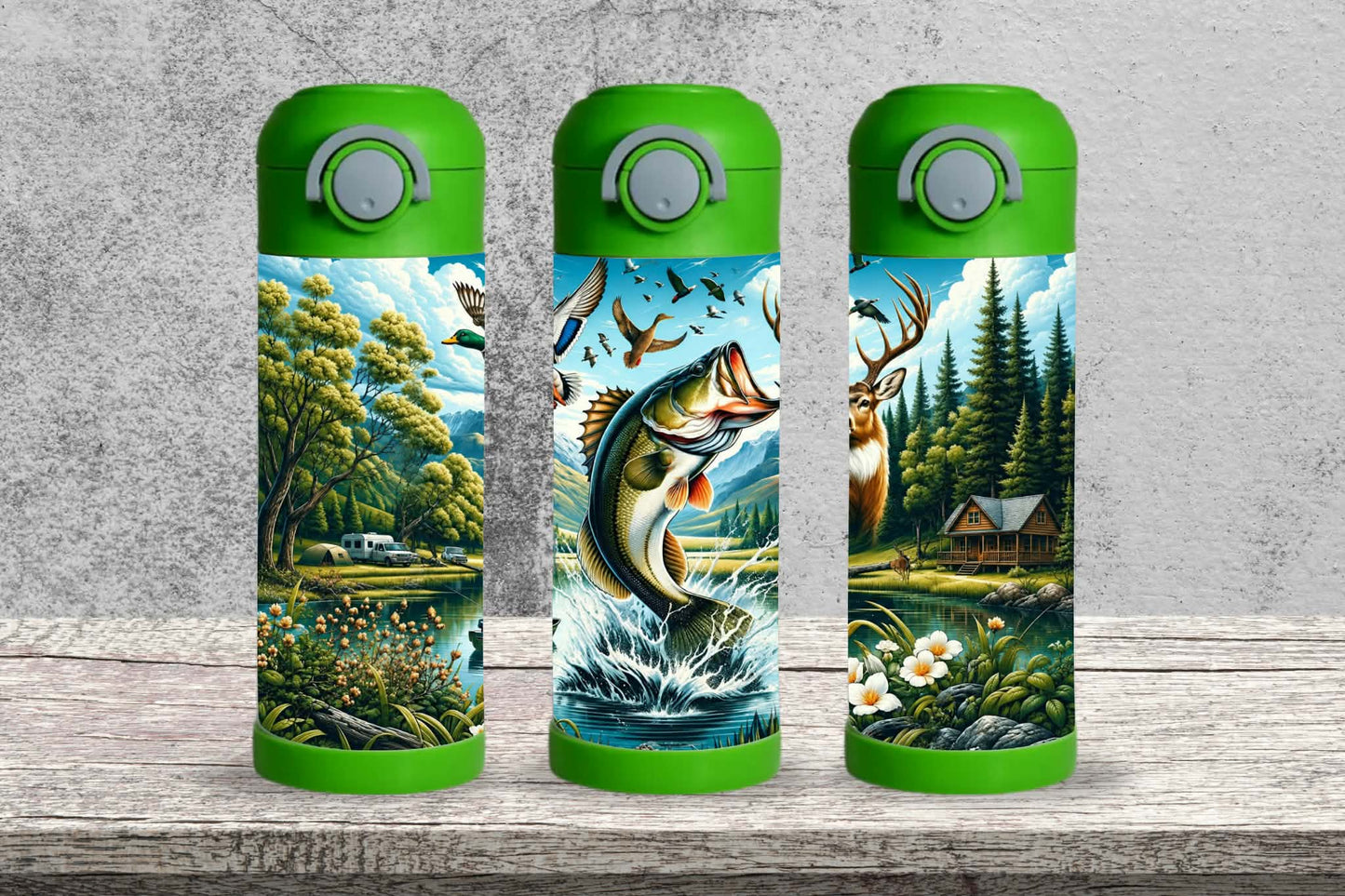 Bouteille enfant 12 oz - Chasse et pêche
