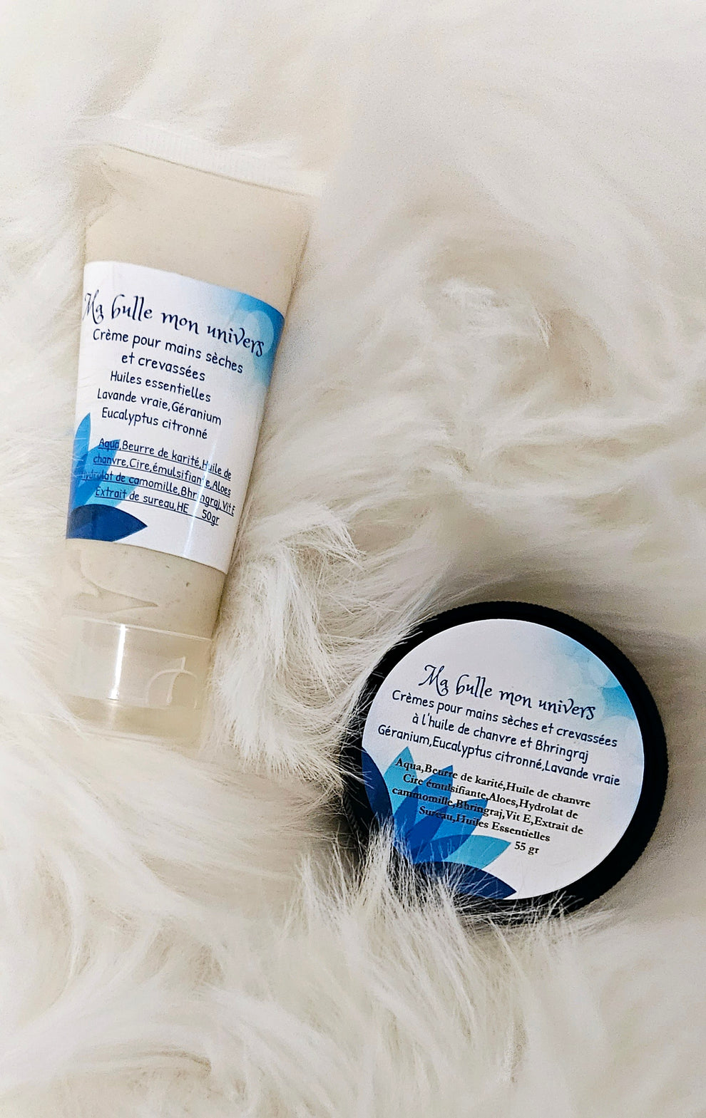 Crème pour main sèche et crevassées à l'huile de chanvre et bhringraj