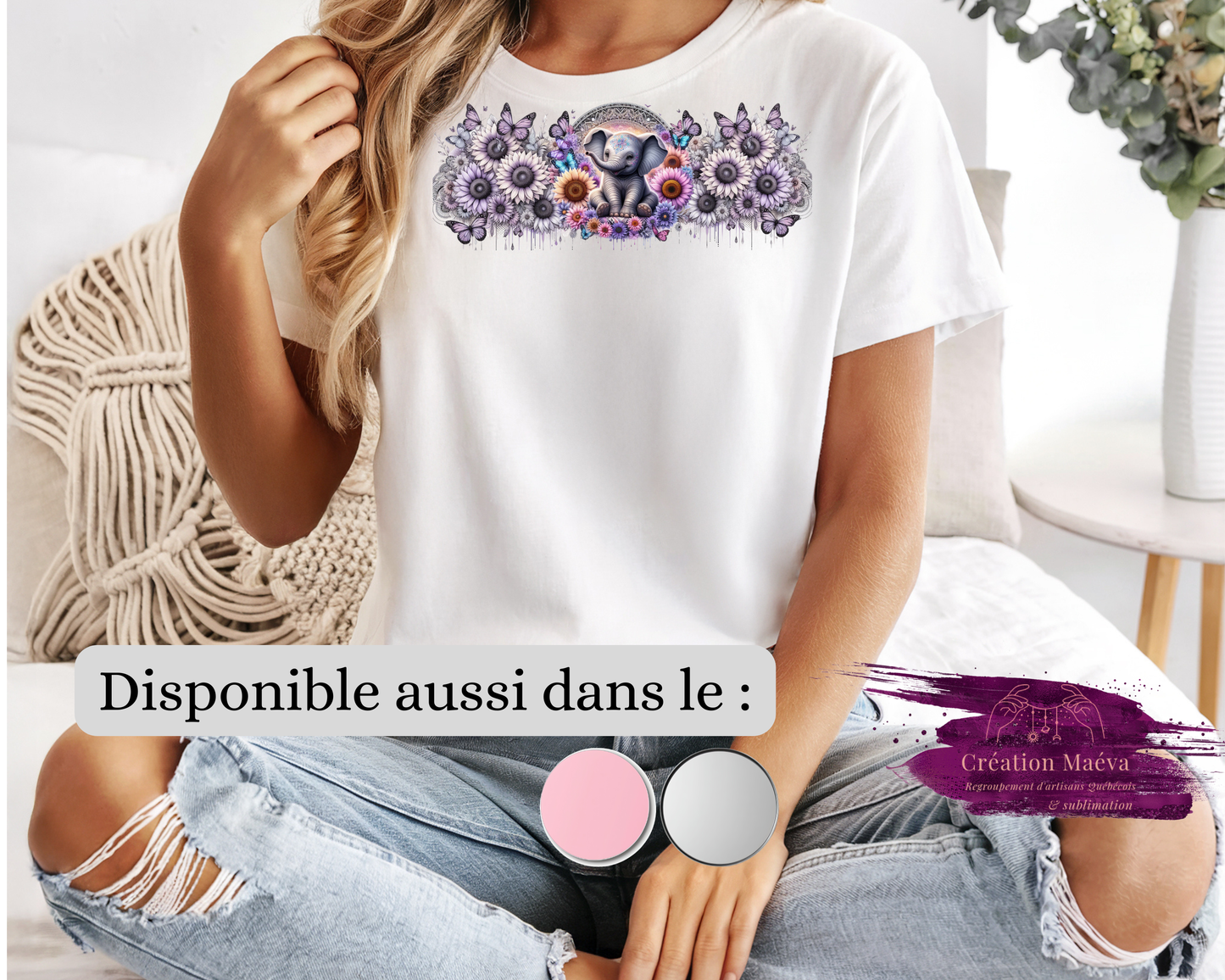 Chandail sublimé - Éléphant