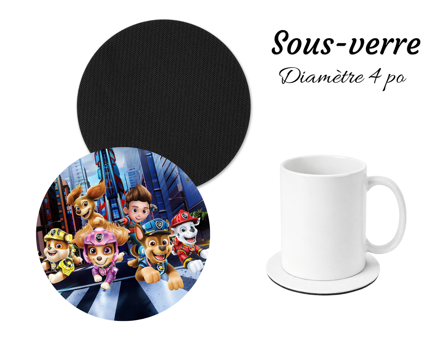 Sous-verre - Chien Policier