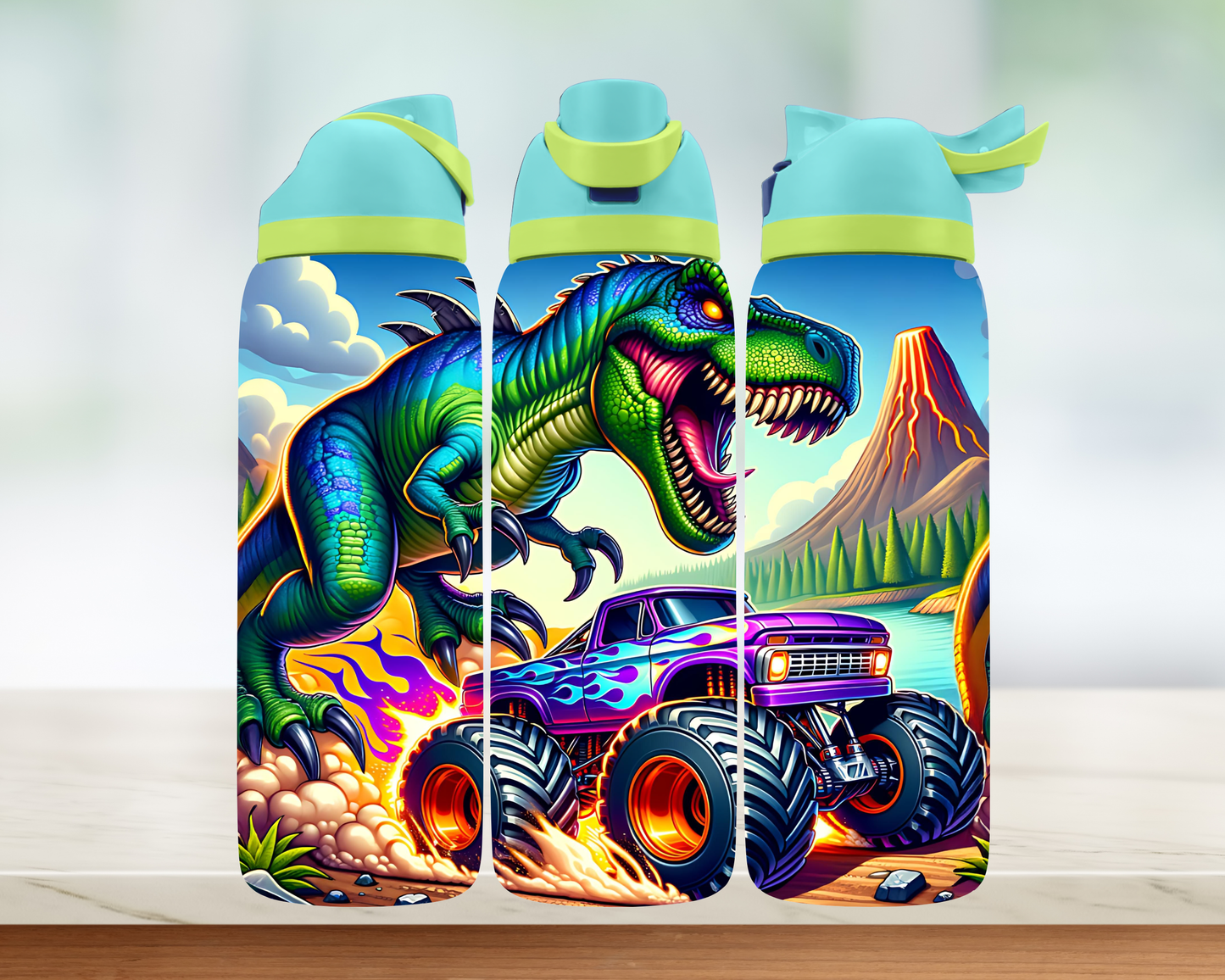 Bouteille style Owala - Dino Truck