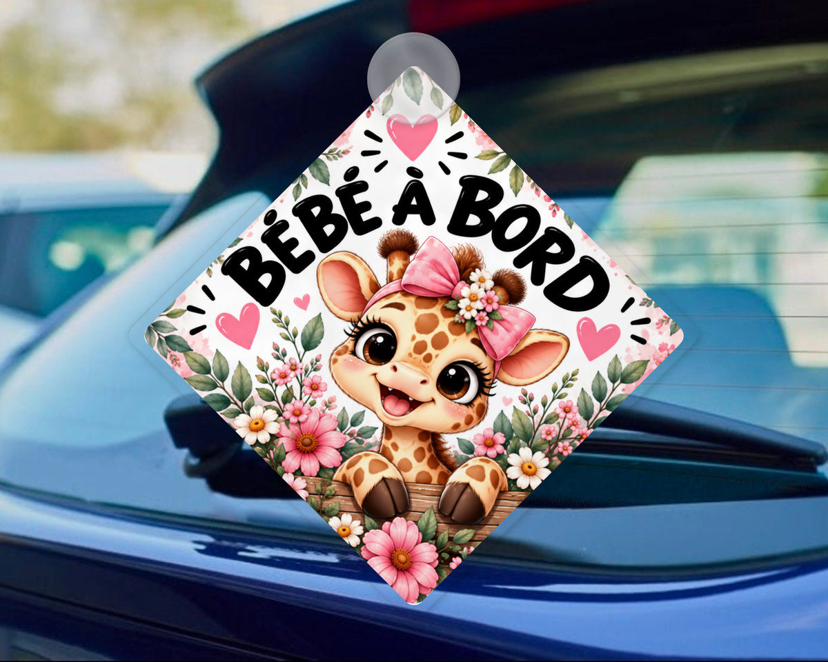 🚗👶 BÉBÉ À BORD – Girafe