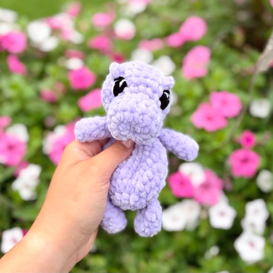 Petit hippopotame en tricot - Doux coton