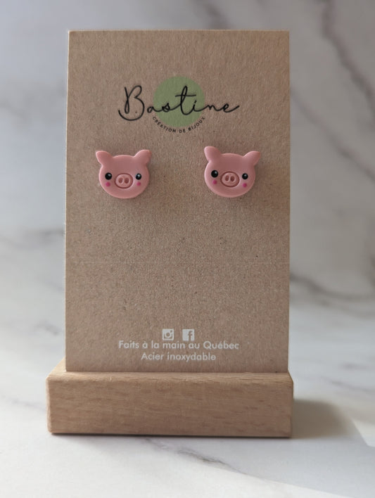 Boucles d'oreilles - Cochon