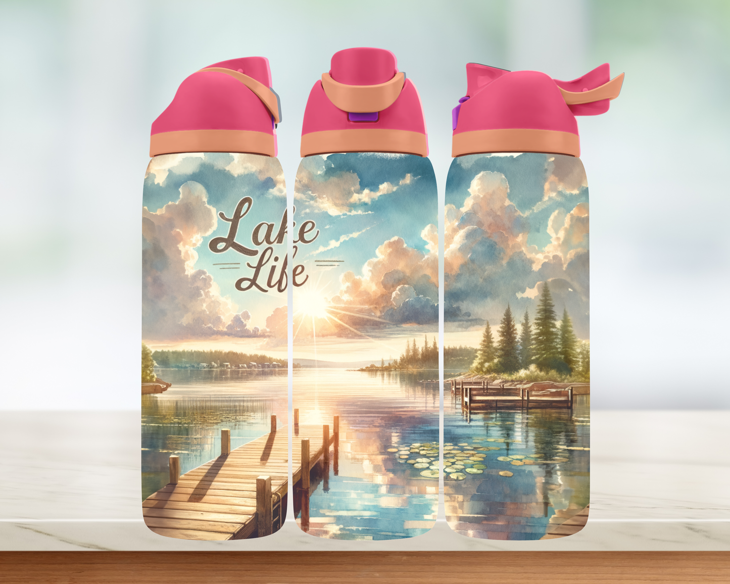 Bouteille style Owala - Lake life