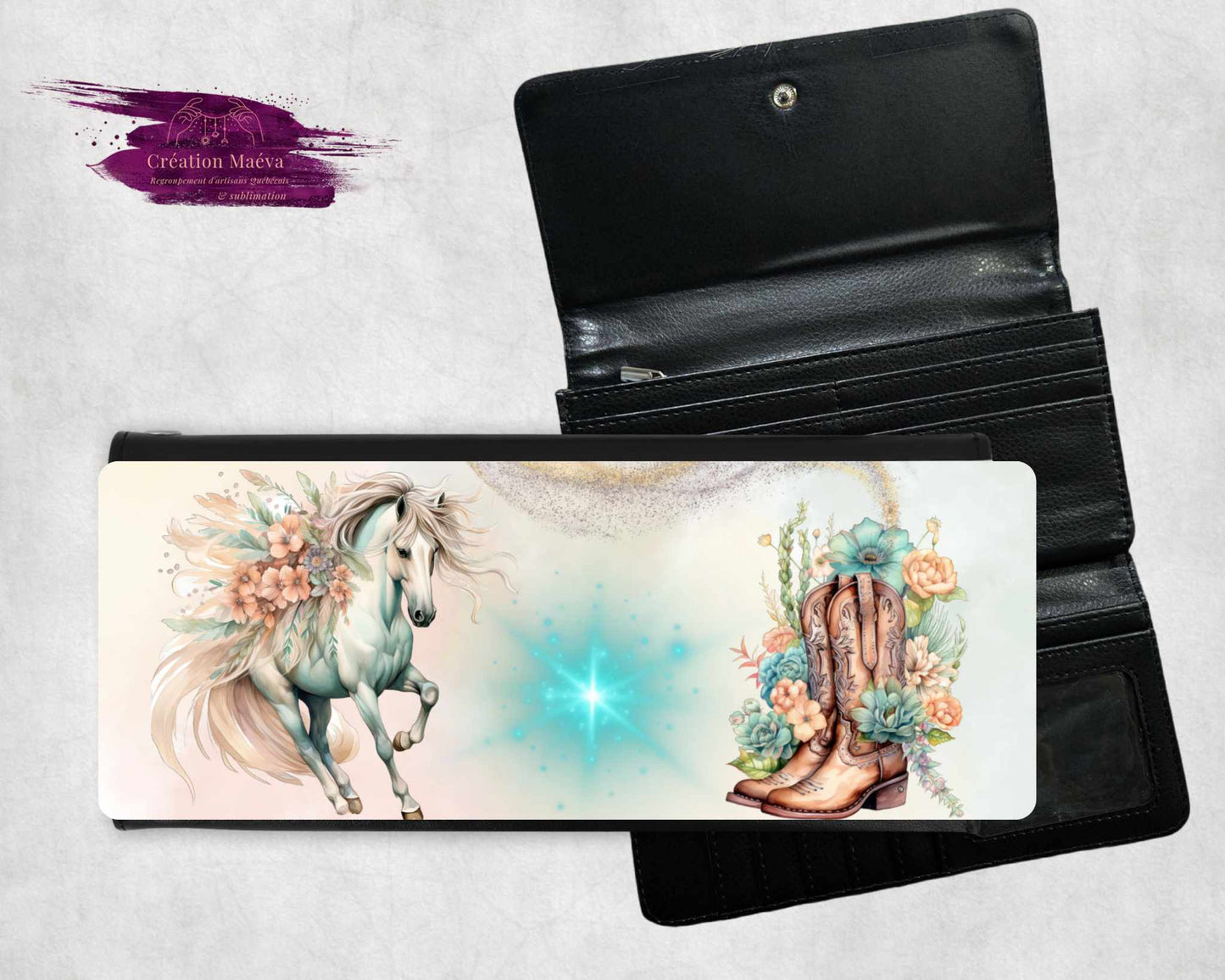 Porte-feuille - cheval et bottes