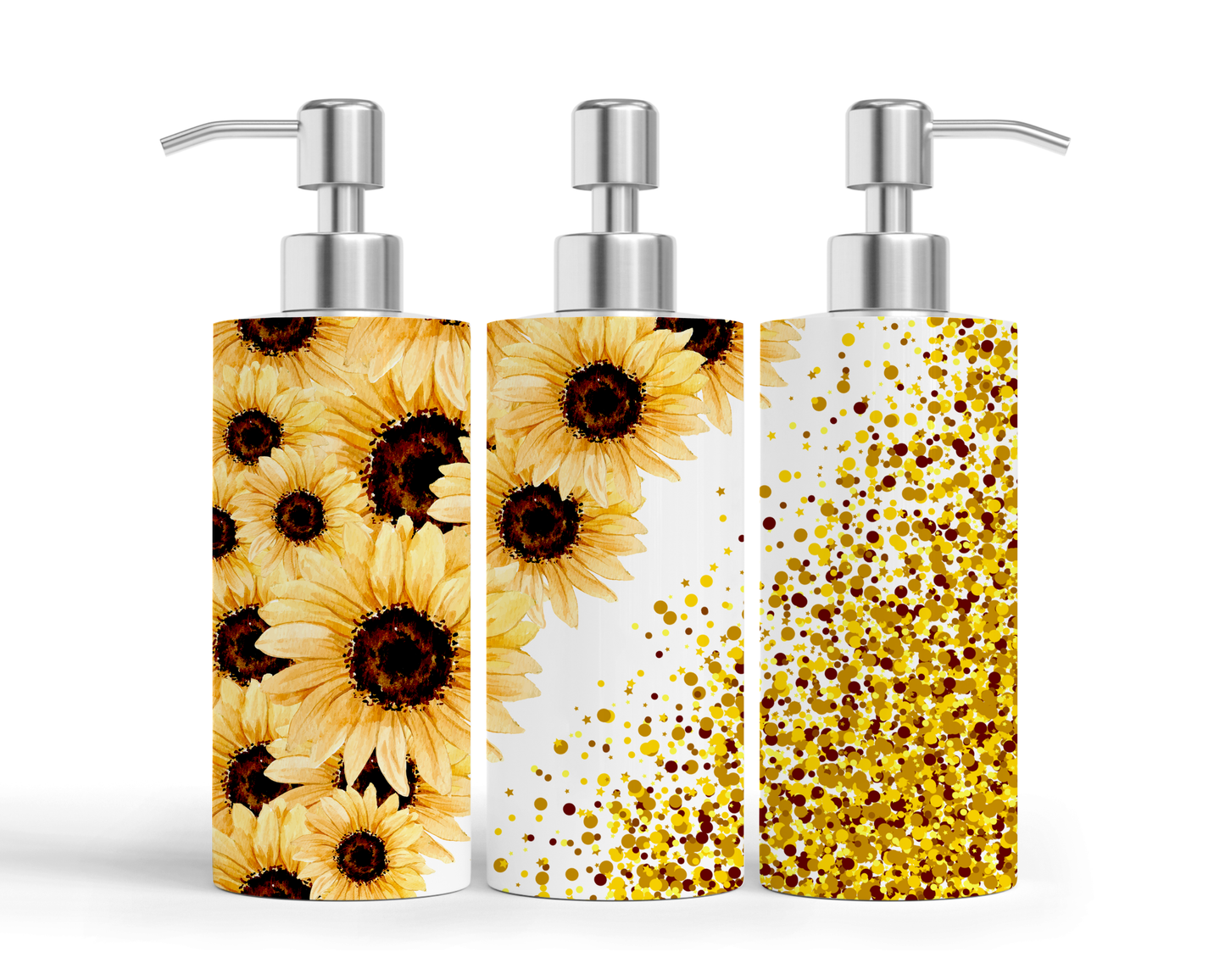 Pompe à savon - Tournesol Glitter