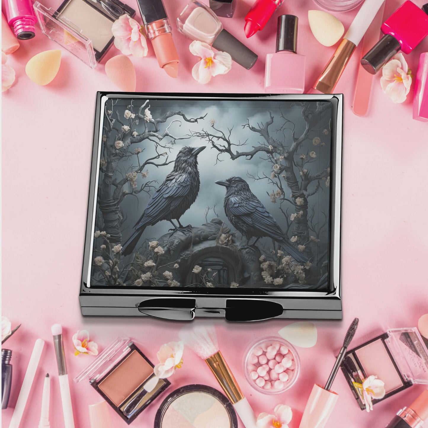 Miroir de poche - Corbeaux Sombres