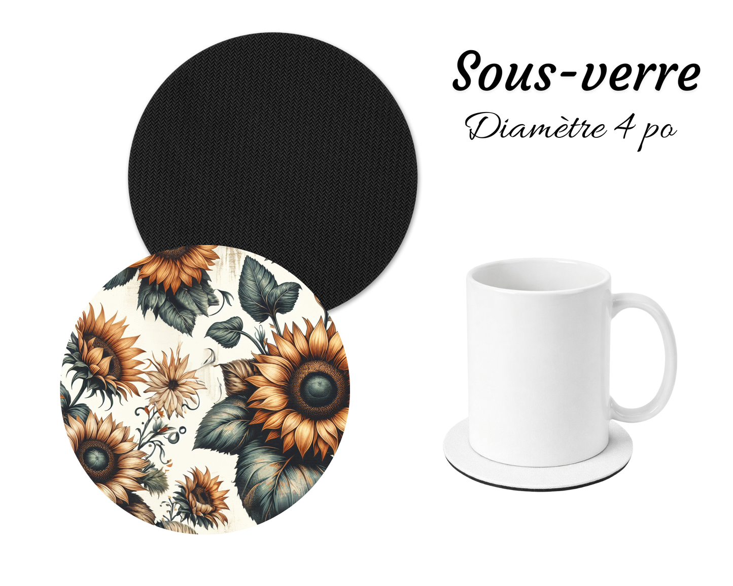 Sous-verre - Tournesol