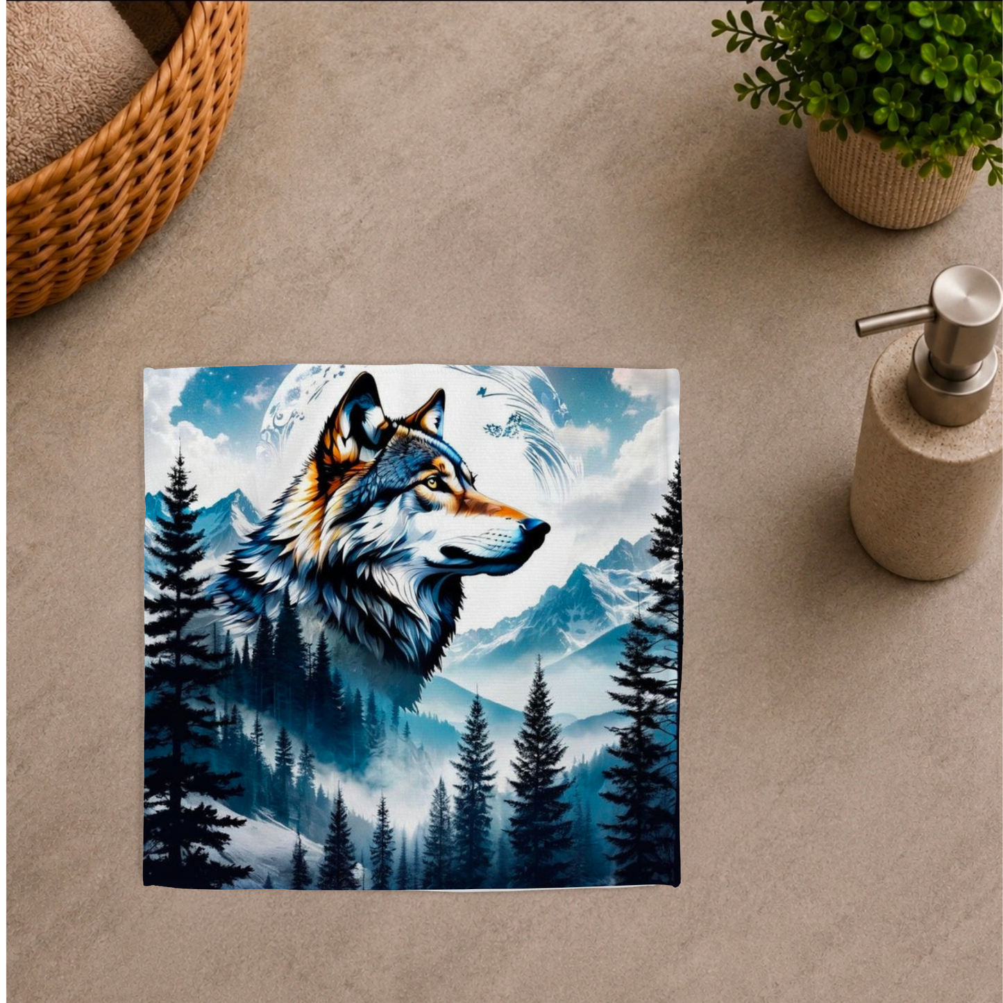 Débarbouillette ultra douce - Loup