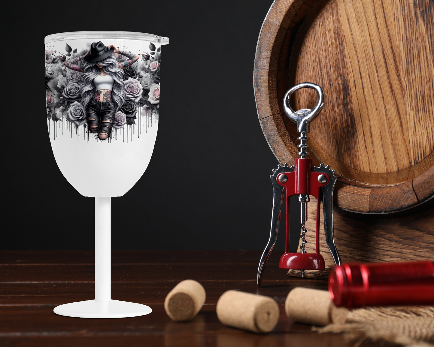 Coupe vin isotherme - black and white