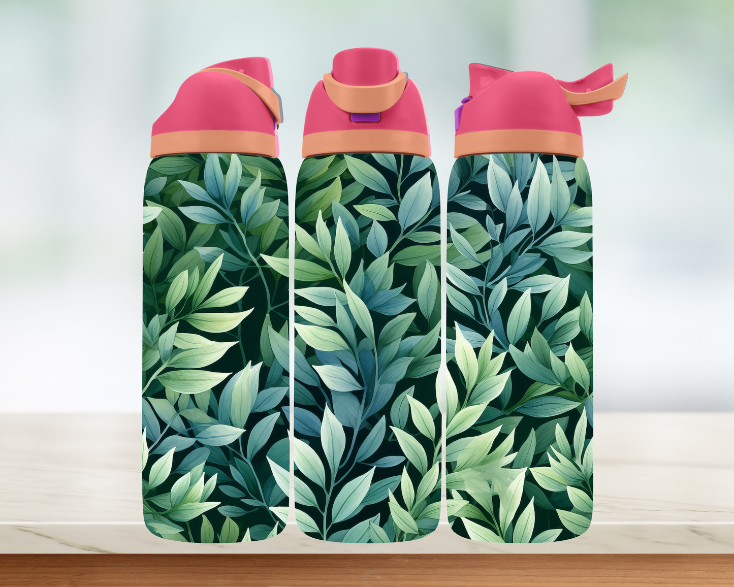 Bouteille style Owala - Feuillage