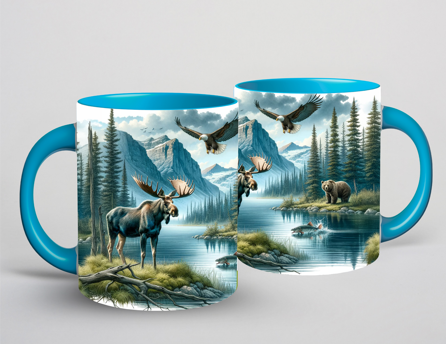 Tasse bleu - Paysage