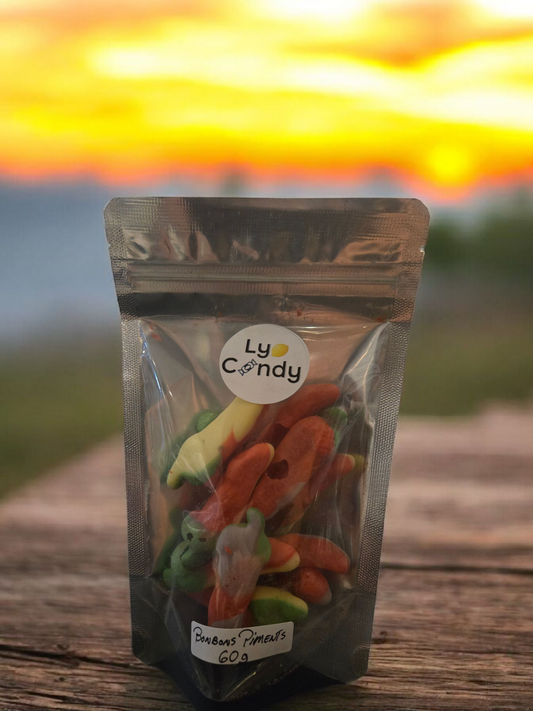 Bonbon de piments lyophilisés