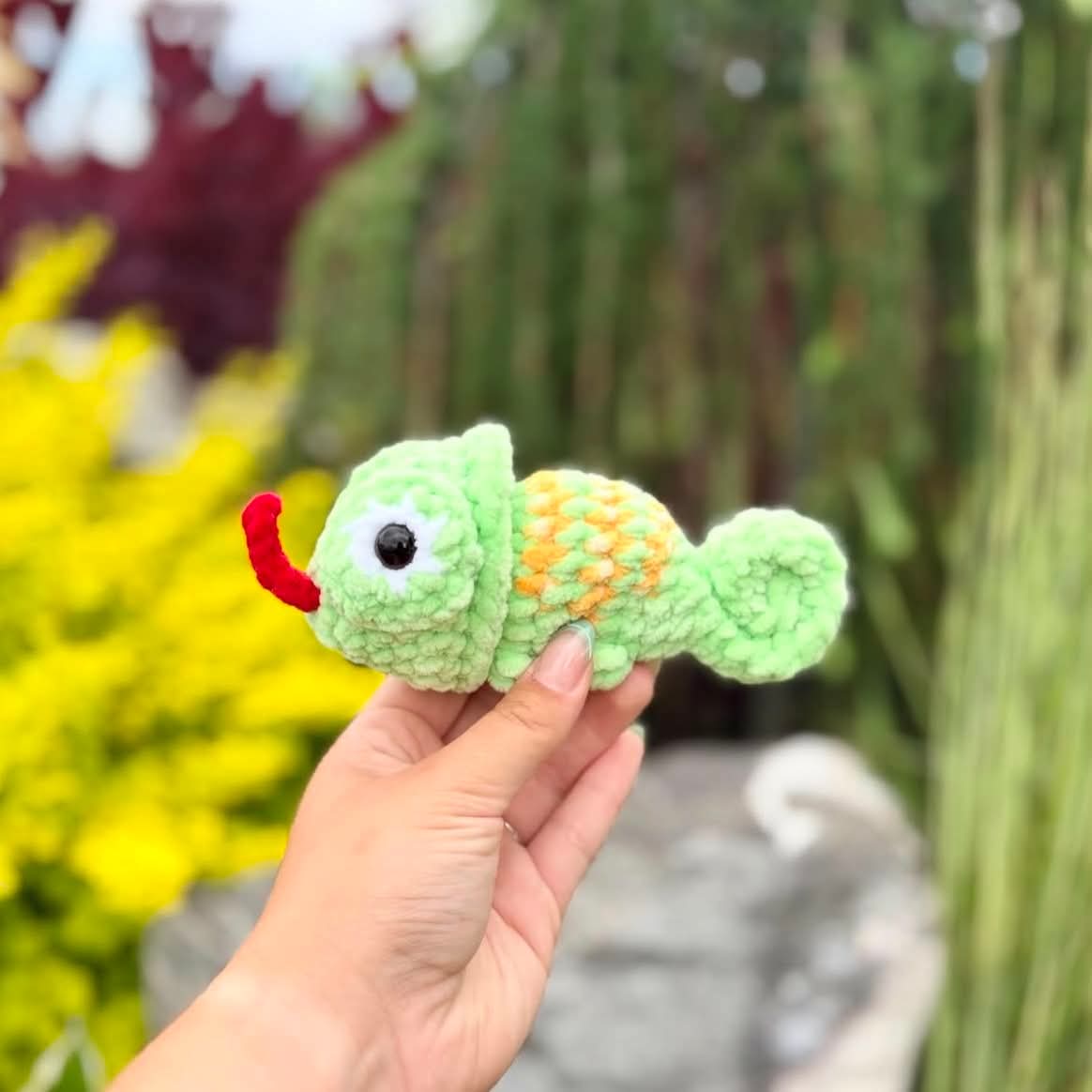 Caméléon pop it en tricot - Doux coton