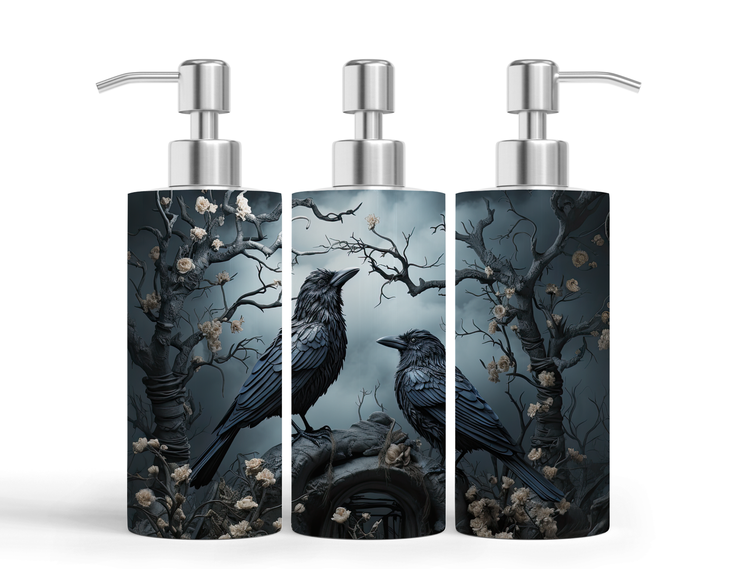 Pompe à savon - corbeau