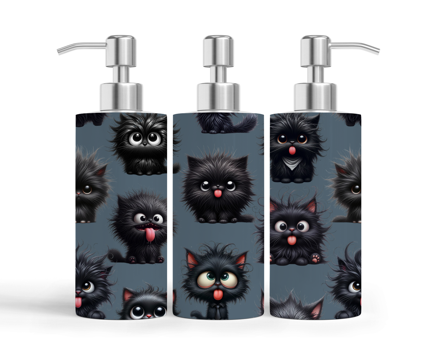 Pompe à savon - Chat noir