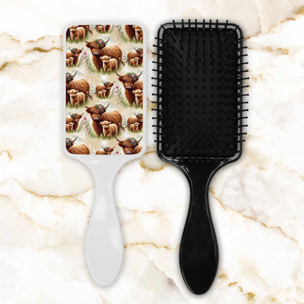 Brosse à cheveux - Vache highland