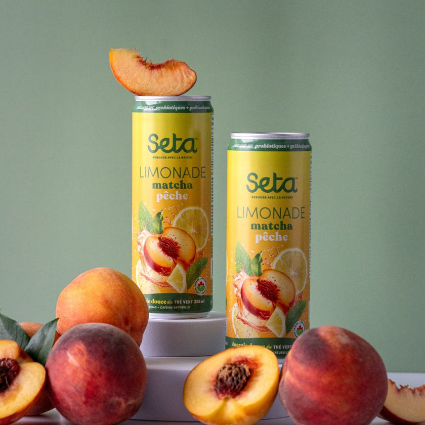Limonade matcha - Pêche