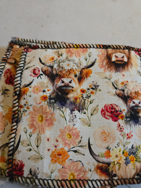 Lingette démaquillante - Vache fleur