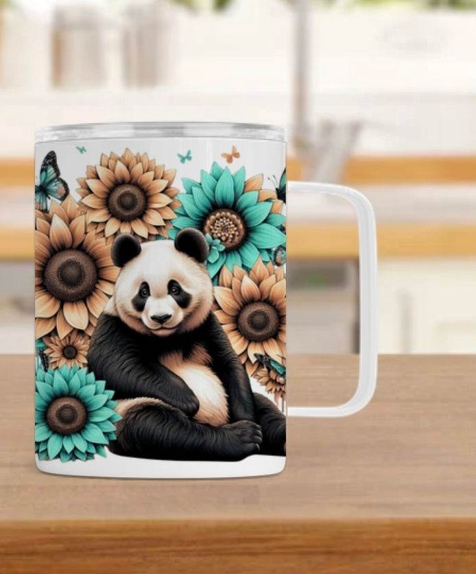 Tasse isotherme - Panda fleur