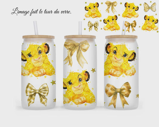🥤 Verre givré sublimé – lion