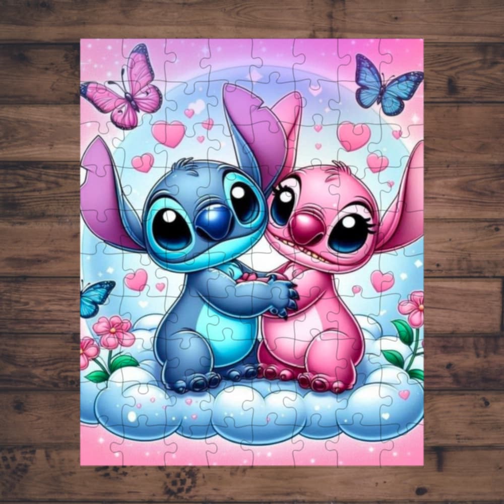 🧩 Casse-tête sublimé - personnage bleu et rose