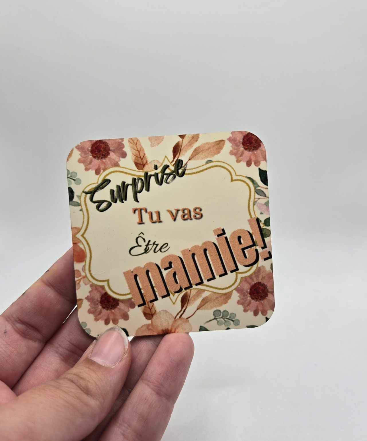 Surprise tu vas être mamie!