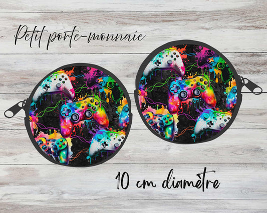 ✨ Petit porte-monnaie sublimé – manette gamer