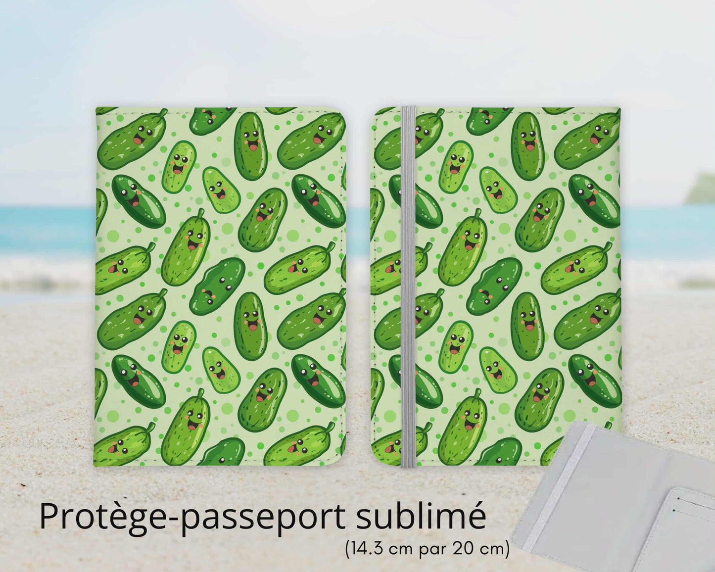 Protège-passeport sublimé - Cornichon