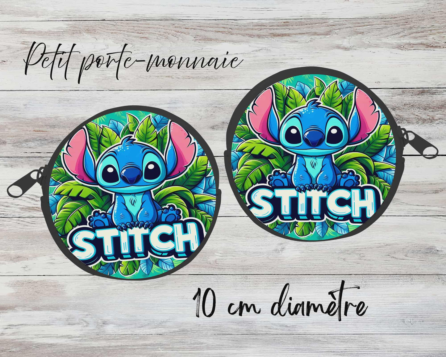 ✨ Petit porte-monnaie sublimé – personnage bleu