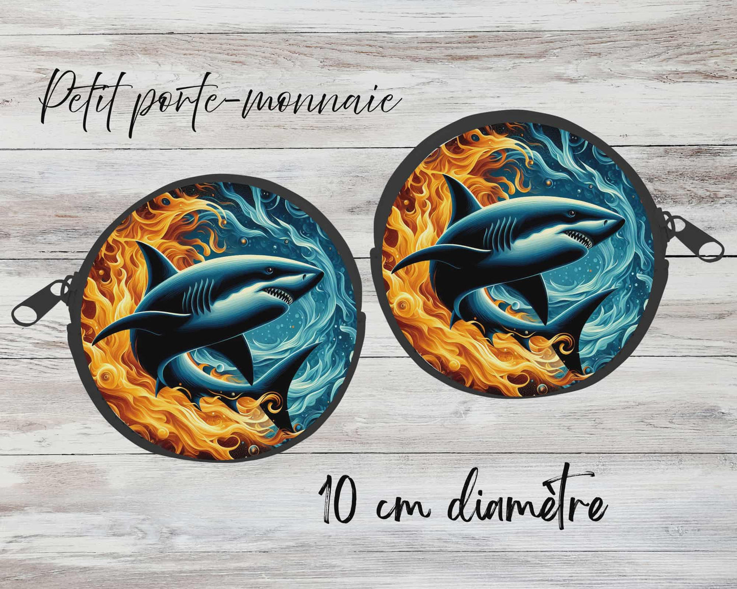 ✨ Petit porte-monnaie sublimé – requin