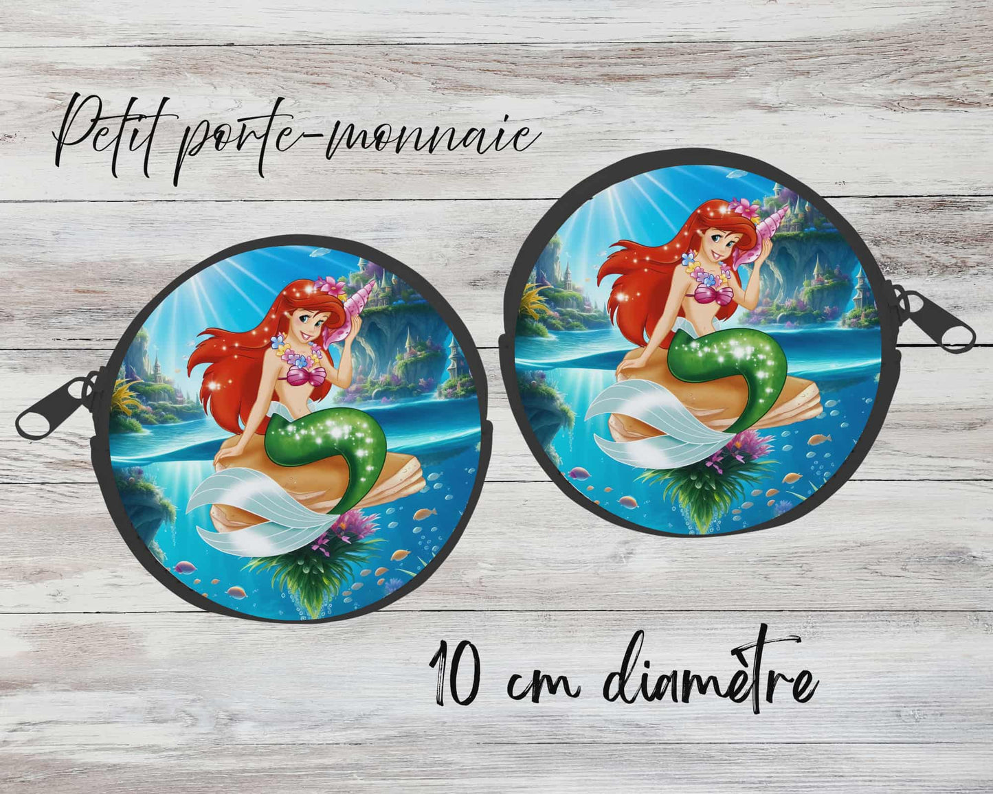 ✨ Petit porte-monnaie sublimé – sirène
