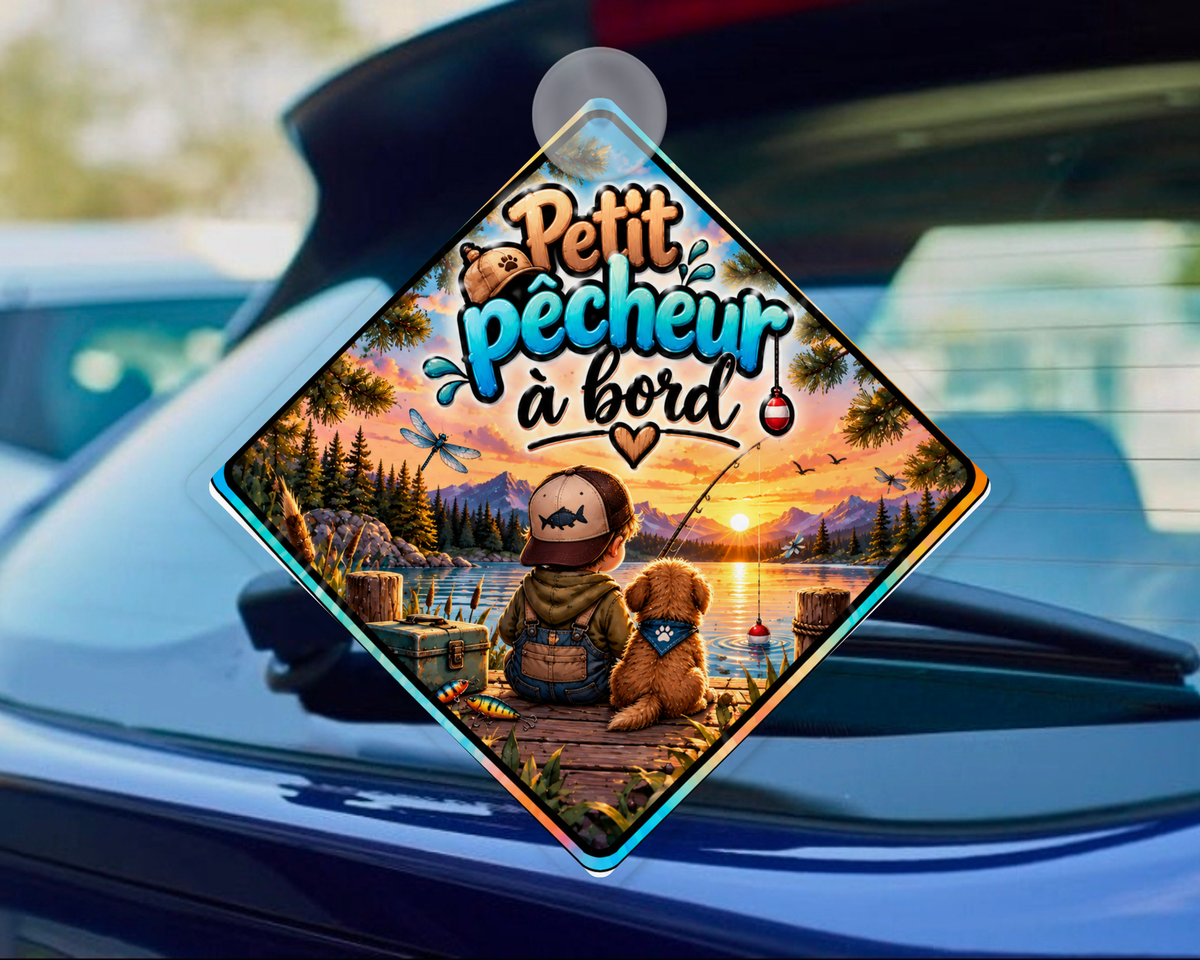 🚗👶 BÉBÉ À BORD – Petit Pêcheur et son ami 🐕