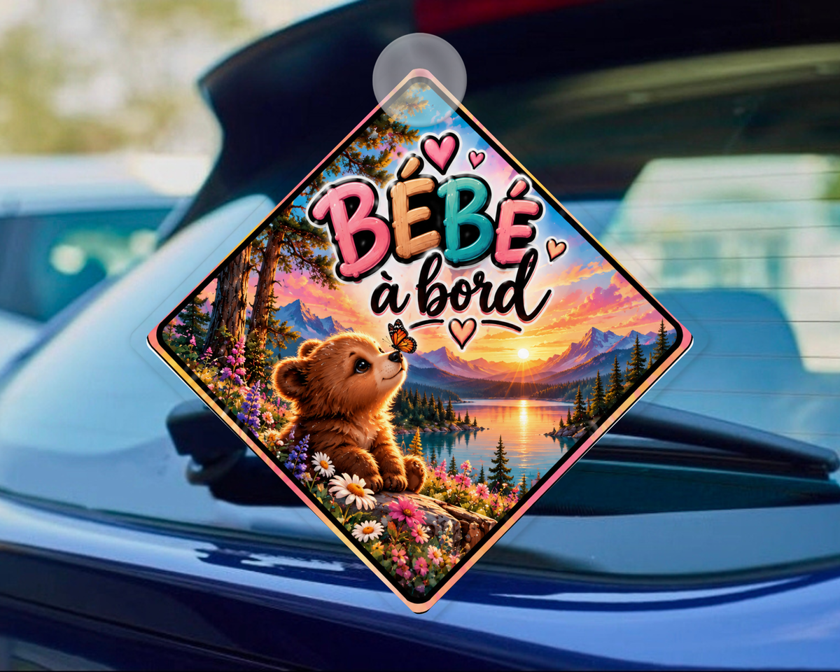 🚗👶 BÉBÉ À BORD – Petit Ours