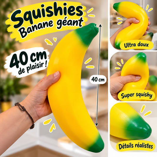Squishies GÉANT - Banane (40 CM)