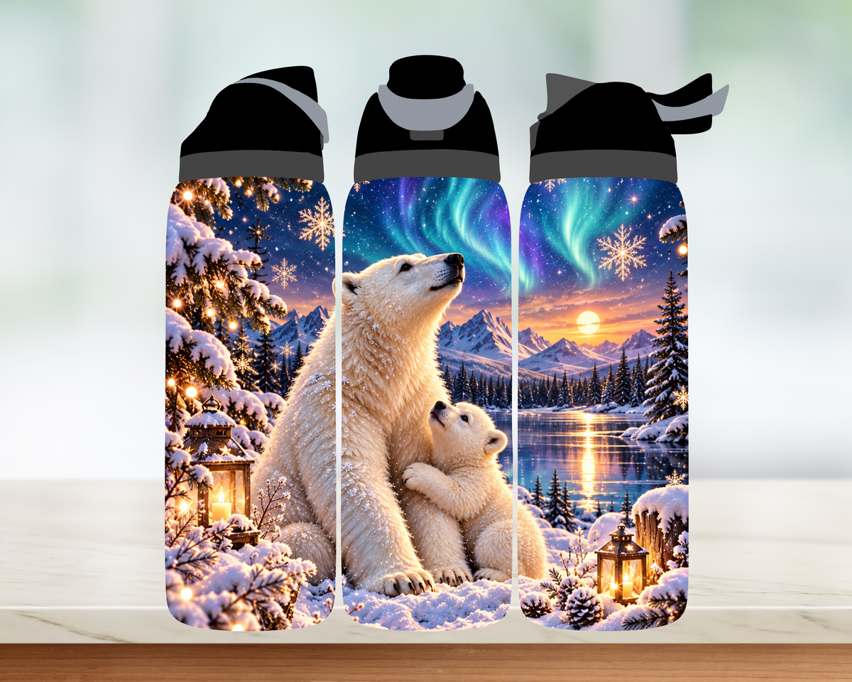 Bouteille style Owala 🎄 Collection d'hiver (24 OZ)