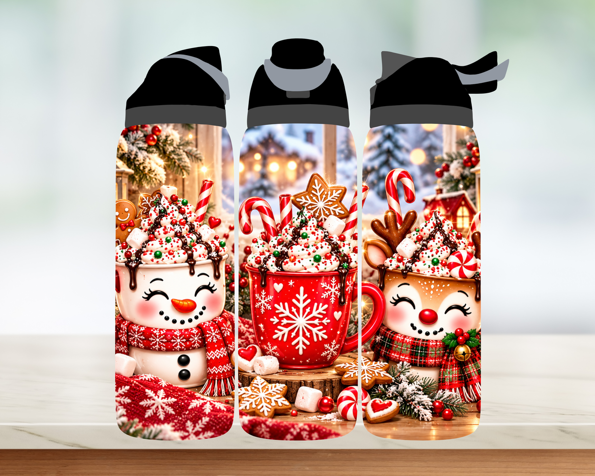 Bouteille style Owala 🎄 Collection d'hiver (24 OZ)