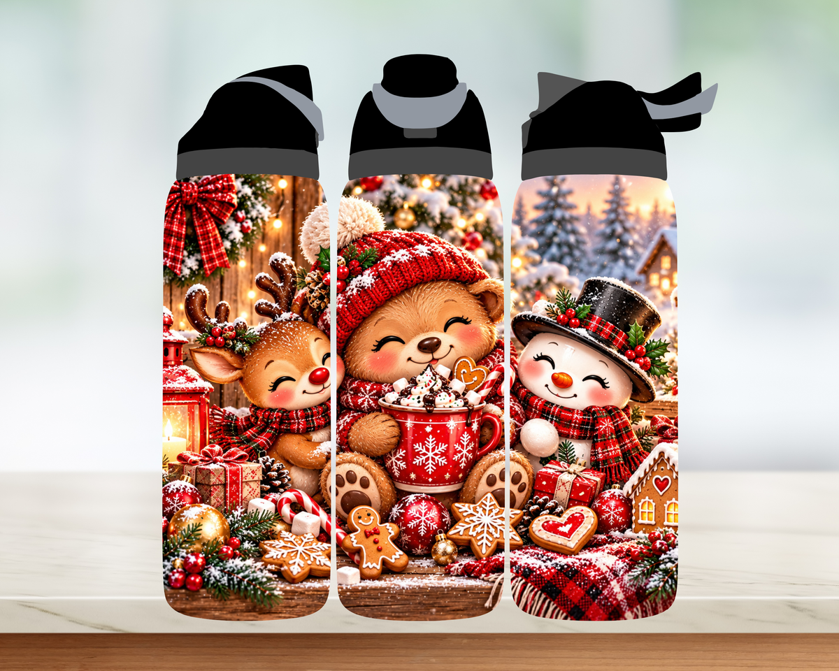 Bouteille style Owala 🎄 Collection d'hiver (24 OZ)