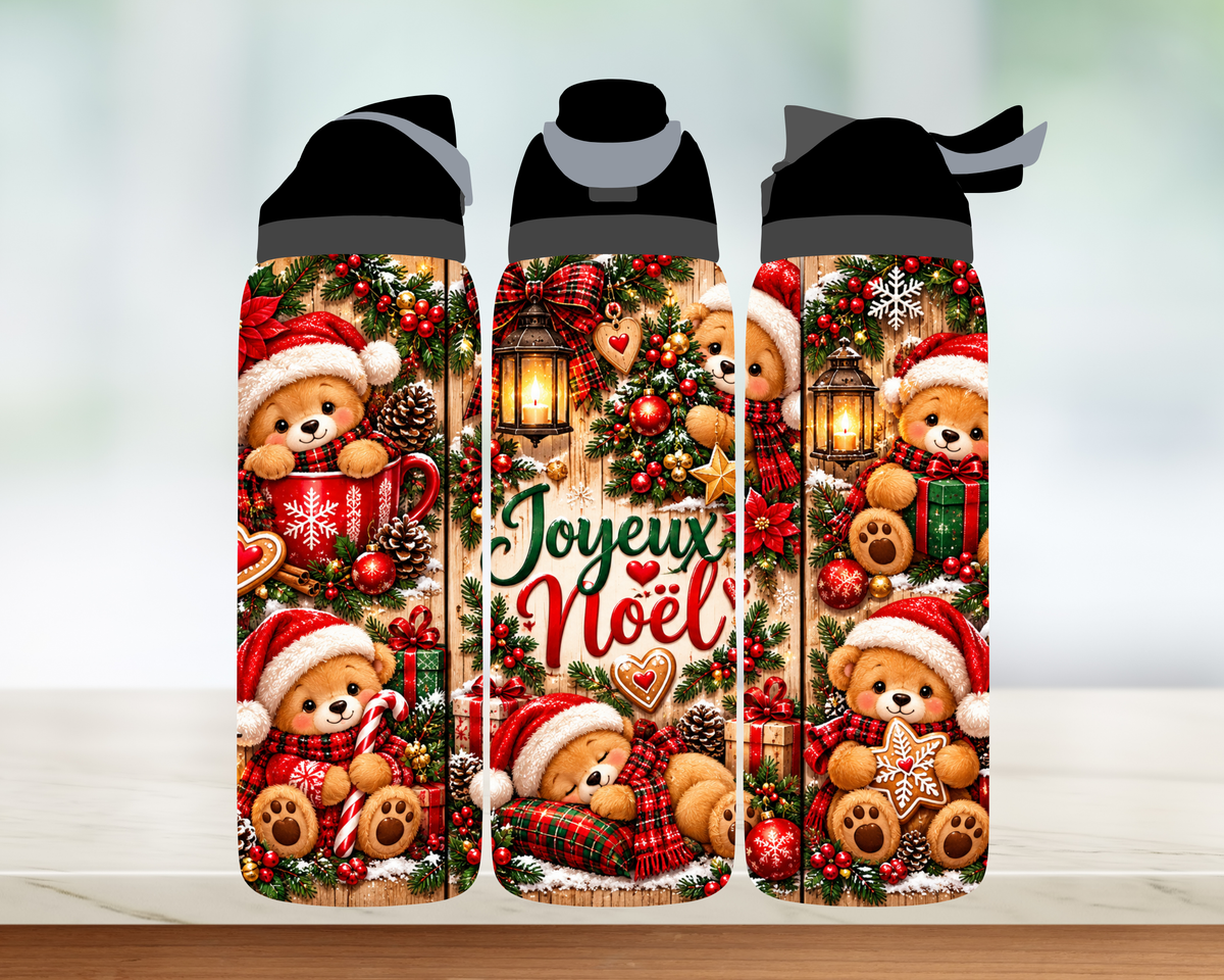 Bouteille style Owala 🎄 Collection d'hiver (24 OZ)