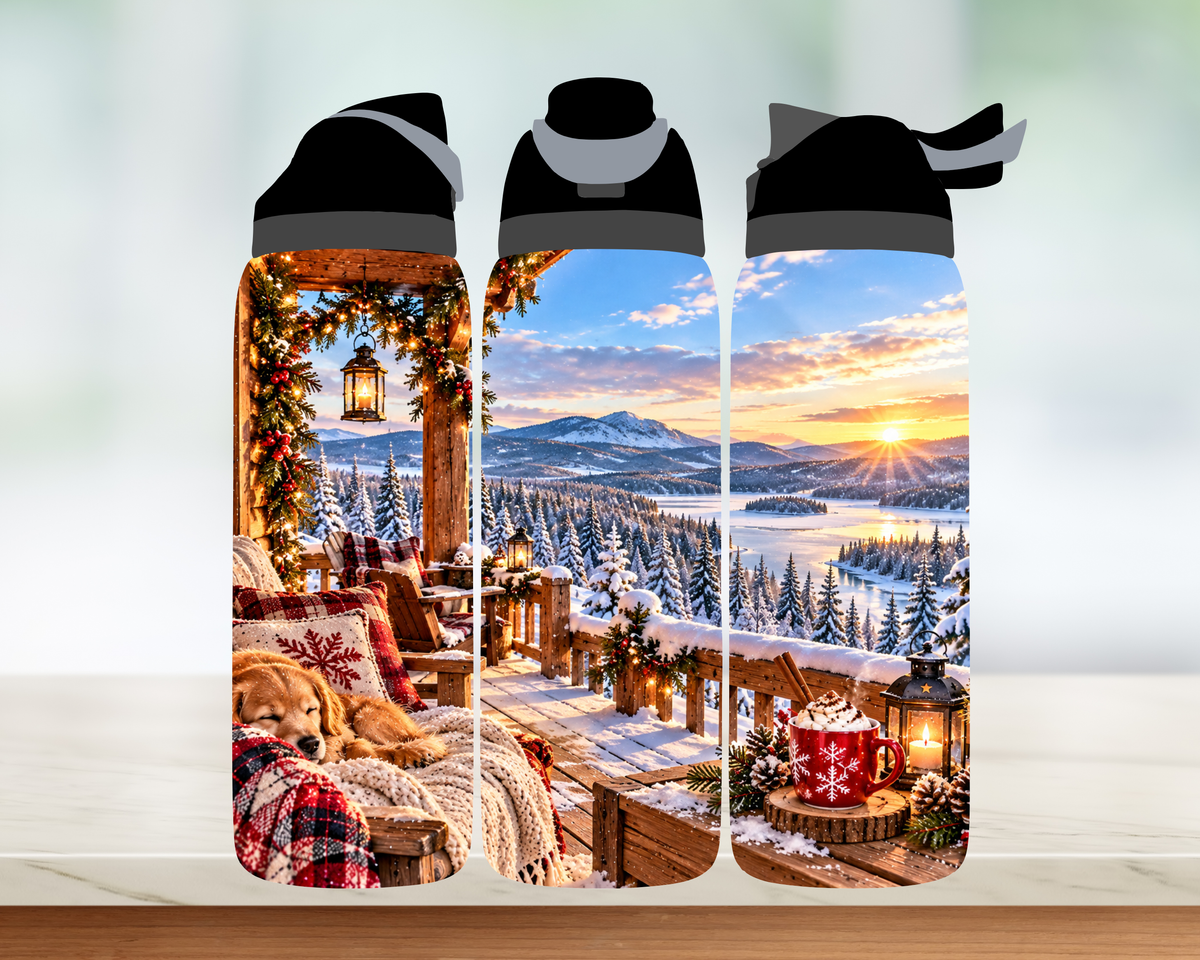 Bouteille style Owala 🎄 Collection d'hiver (24 OZ)