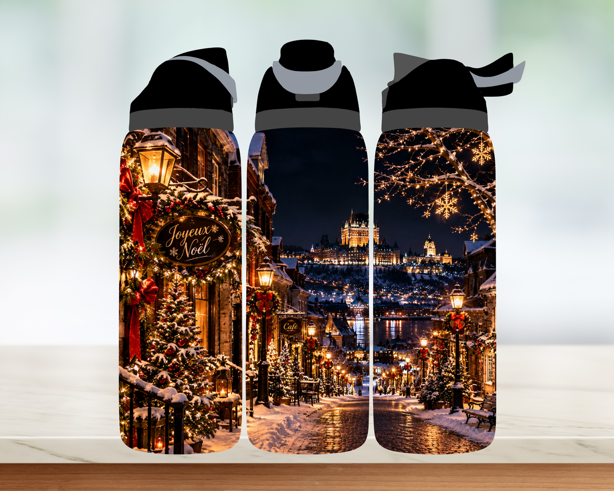 Bouteille style Owala 🎄 Collection d'hiver (24 OZ)