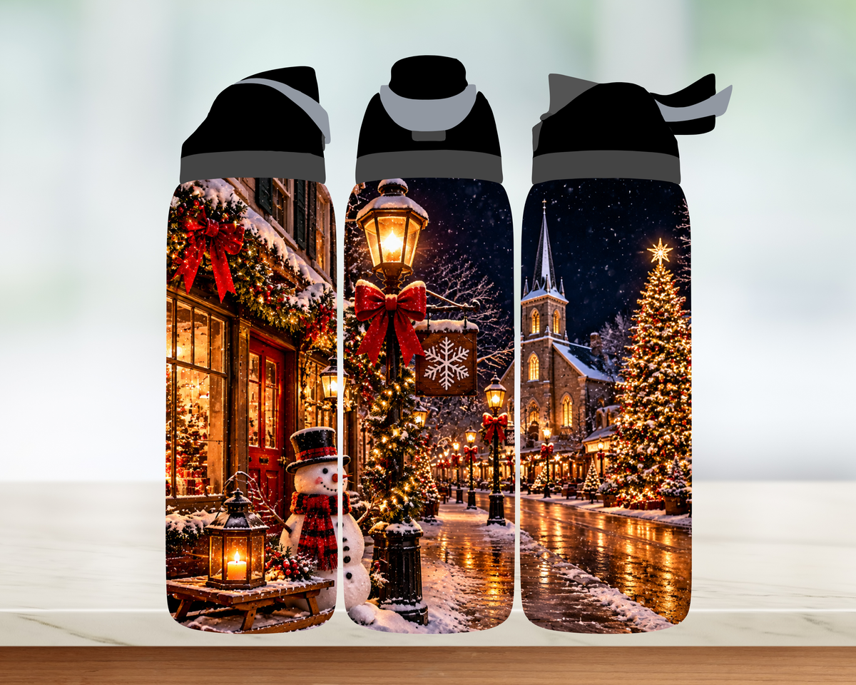 Bouteille style Owala 🎄 Collection d'hiver (24 OZ)