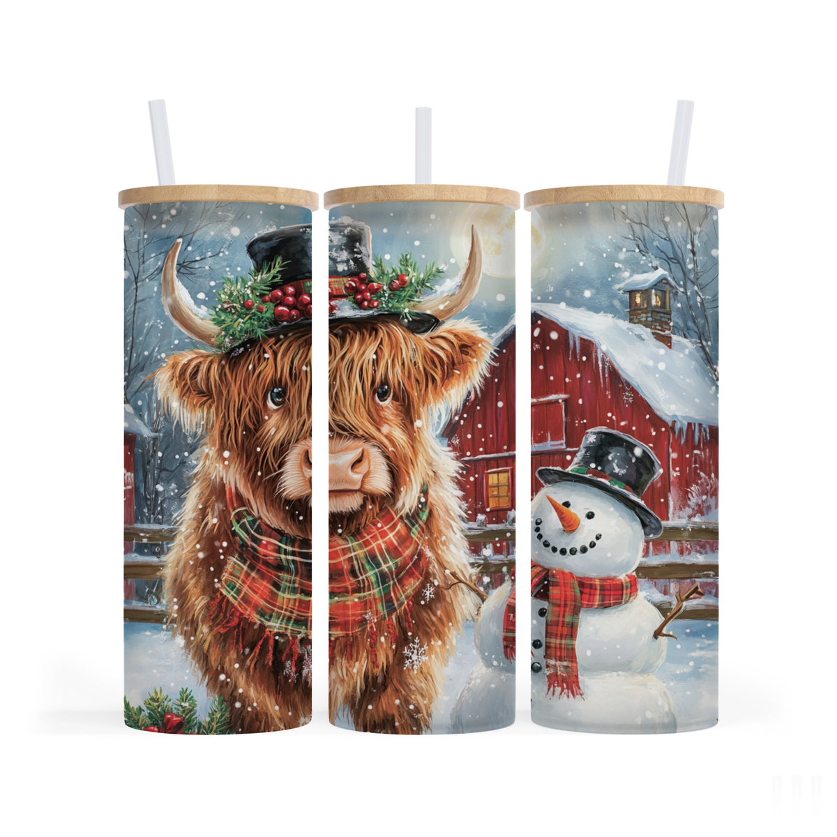 Verre givré 25 oz - Vache chapeau
