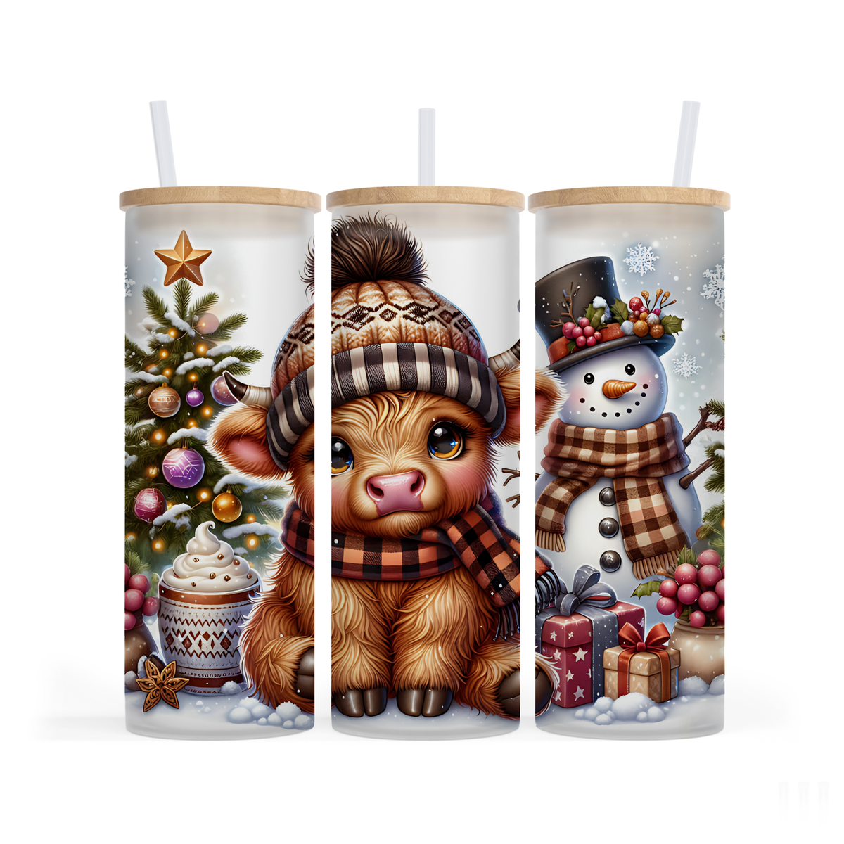 Verre givré 25 oz - Vache bonhomme
