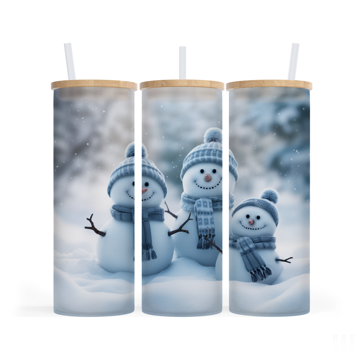 Verre givré 25 oz - Bonhomme de neige