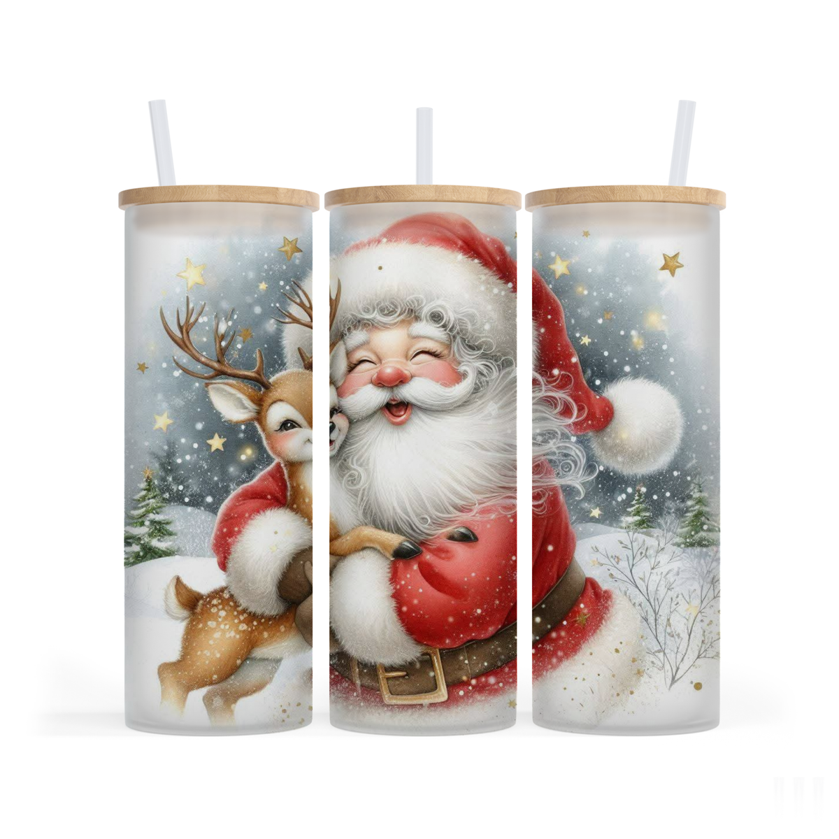 Verre givré 25 oz - Pere-Noël