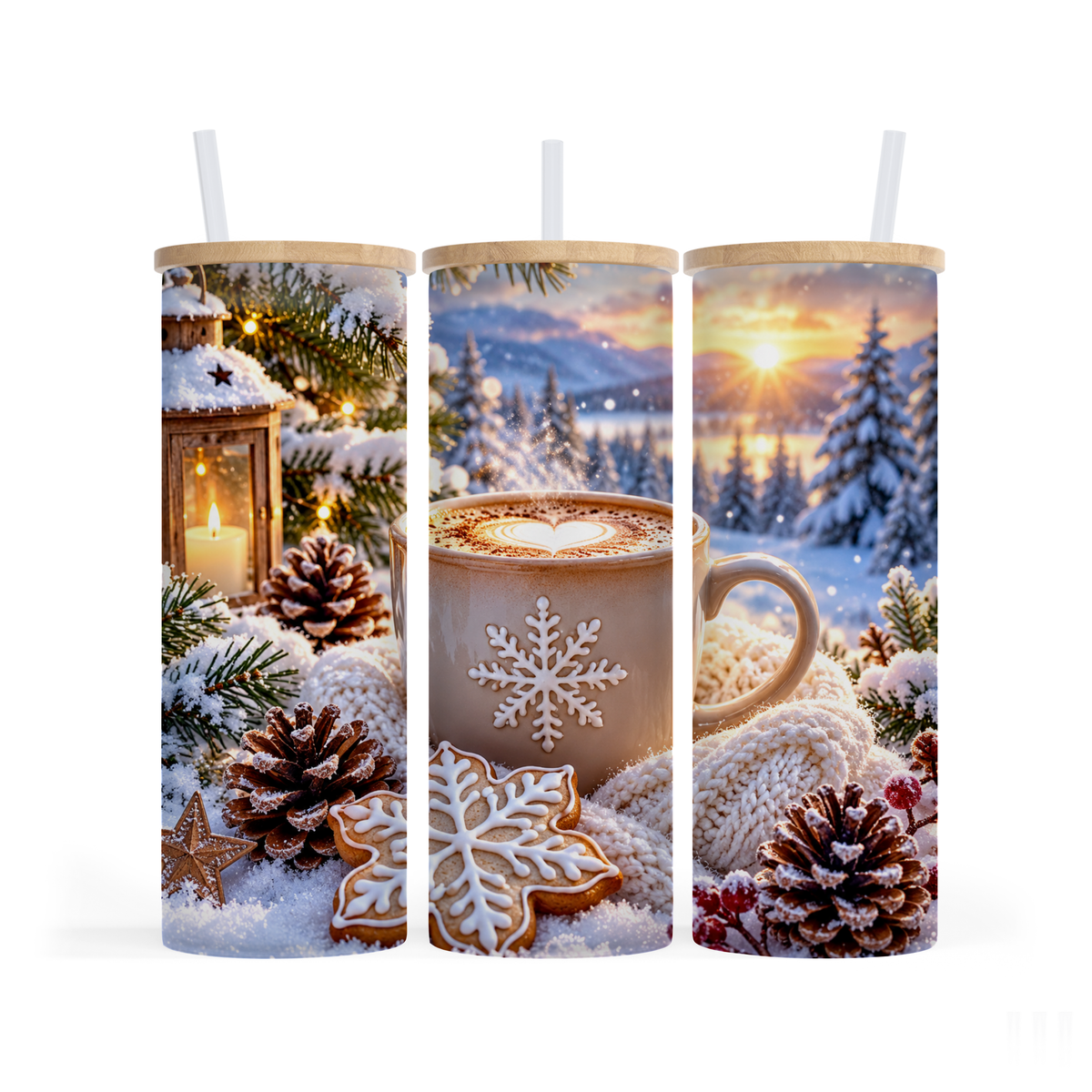 Verre givré 25 oz - Café Hivernal